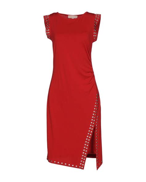 michael kors red silk dress|michael kors red mini dress.